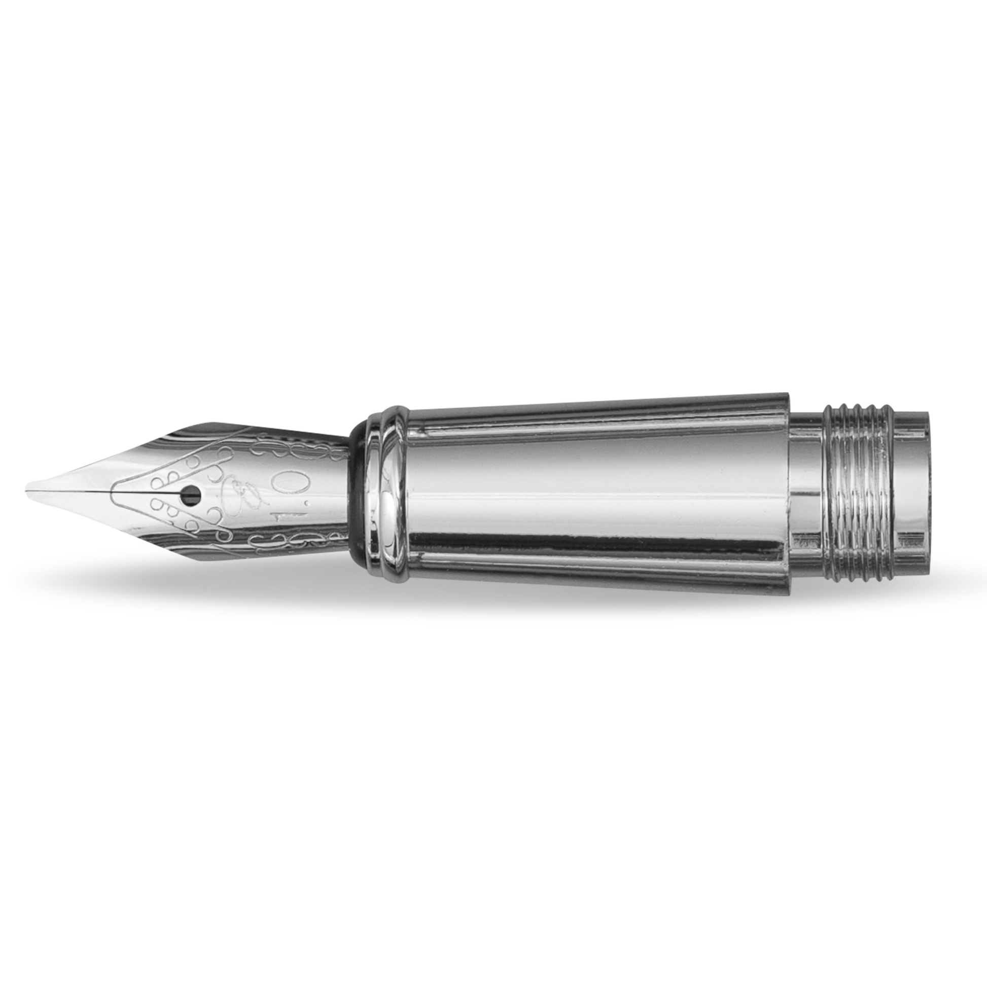 Replacement Nib with Ink Converter - Silver fountain pen