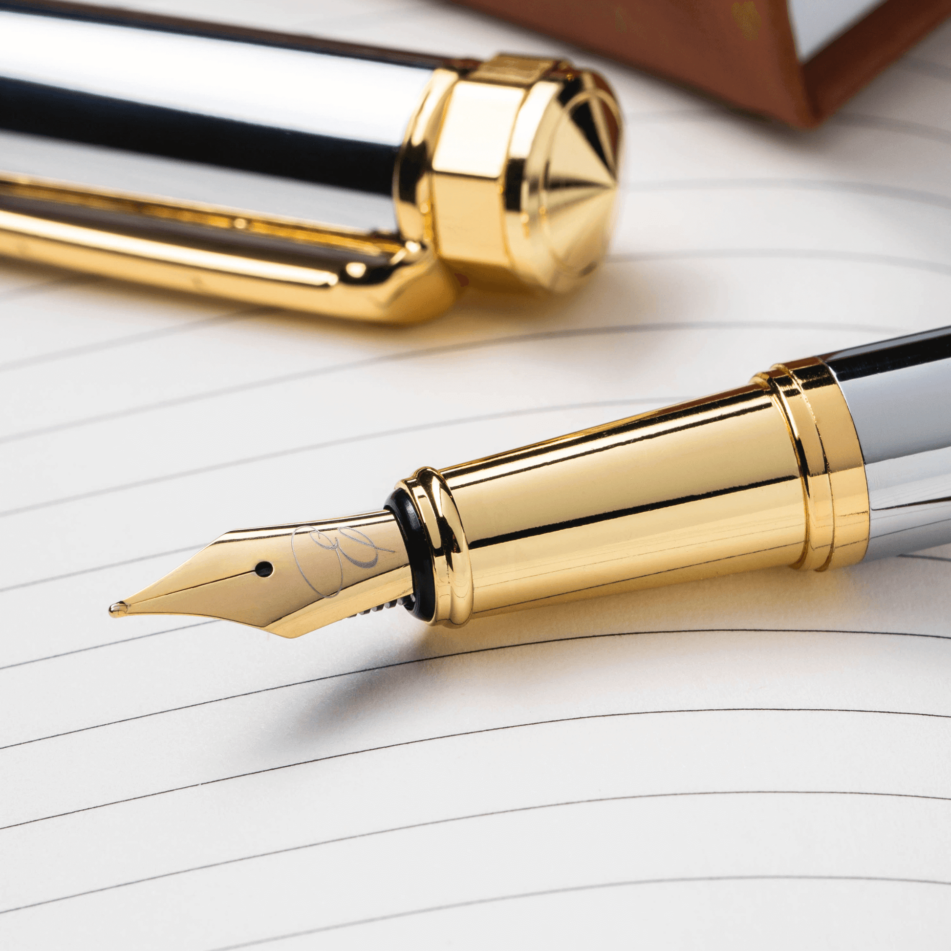 Replacement Nib with Ink Converter - Gold fountain pen