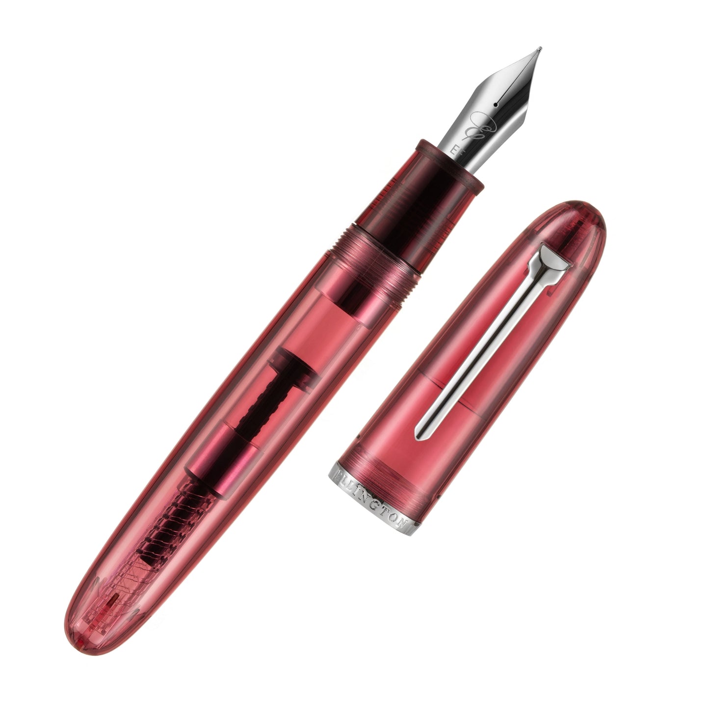 Crimson Clarity - Transparent Fountain Pen