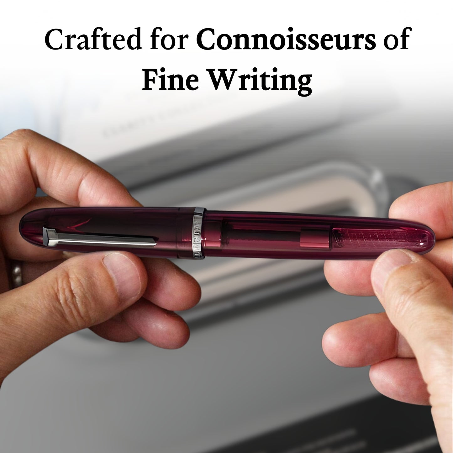 Crimson Clarity - Transparent Fountain Pen