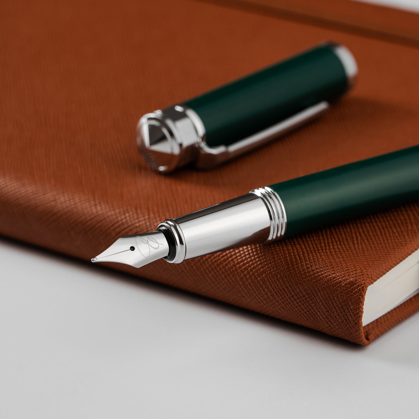 Emerald Sterling Pocket Size Fountain Pen