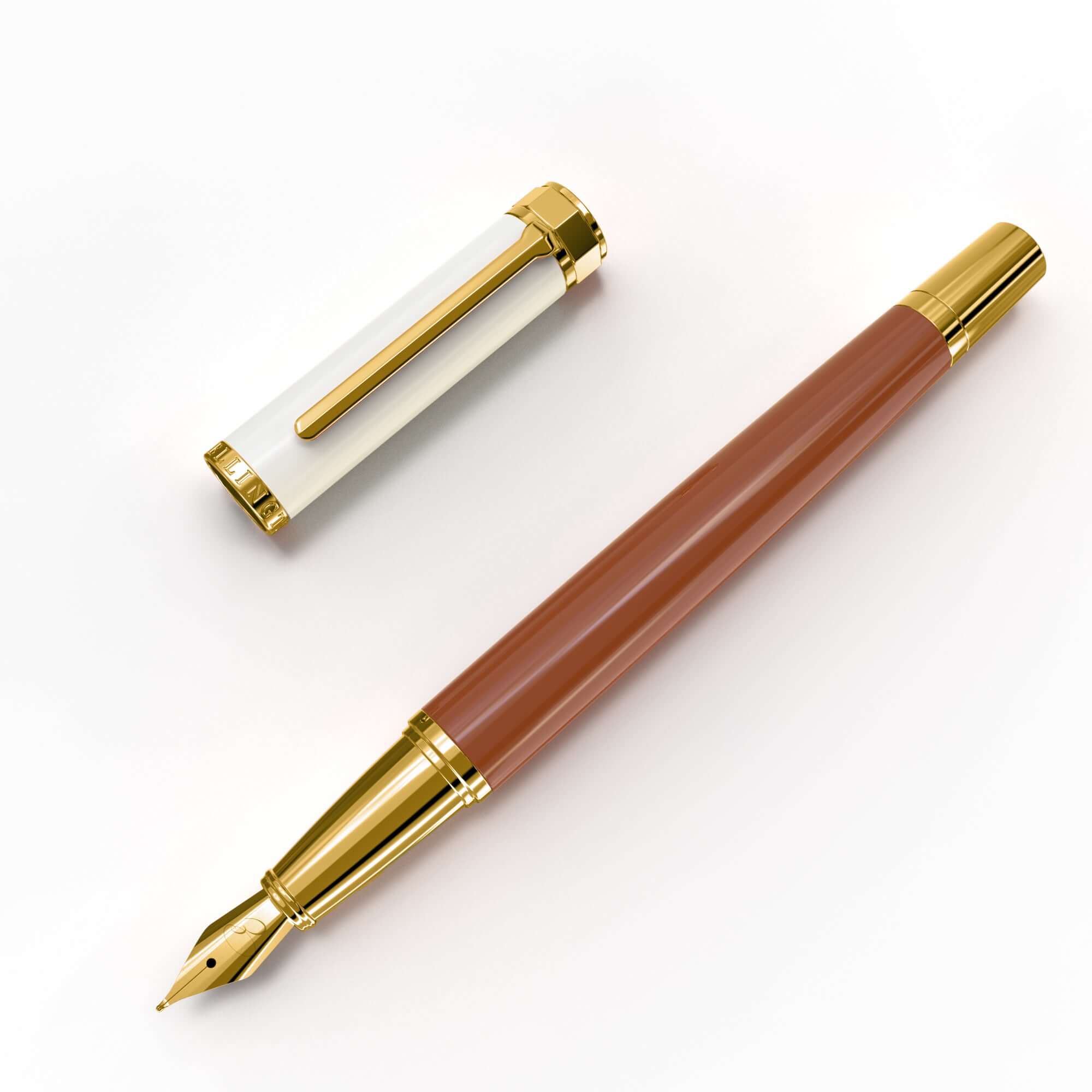 Ivory Suede Gold Fountain Pen fountain pen