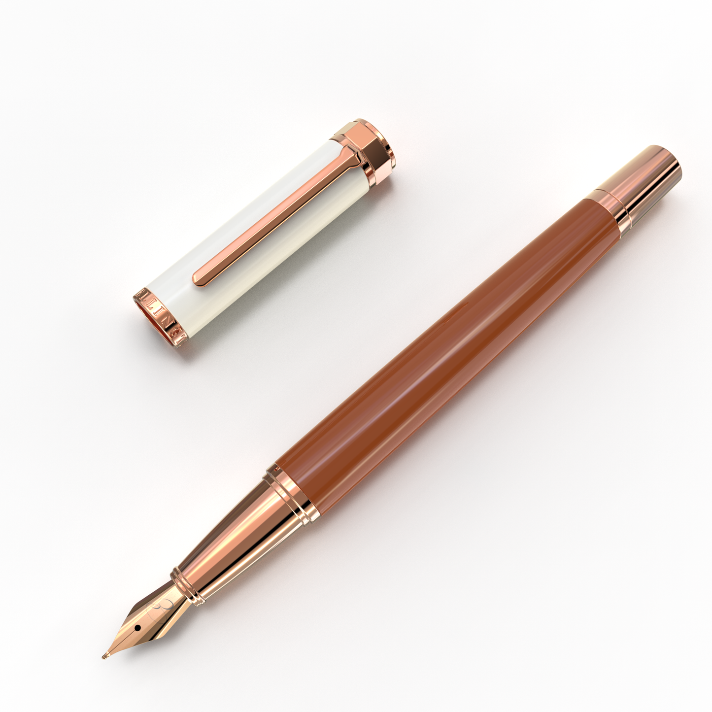 Ivory Suede Fountain Pen